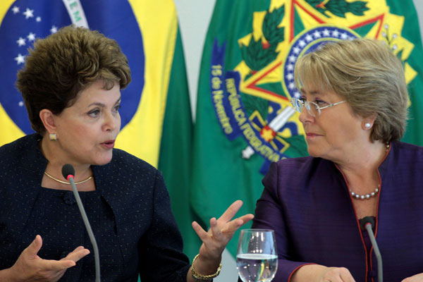 bachelet,Rousseff