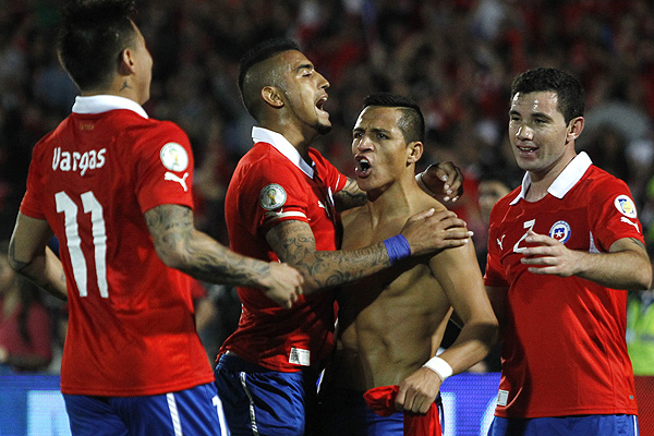 Football, Chile vs Ecuador.